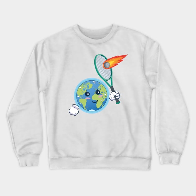 Earth protects us from an Asteroid impact Crewneck Sweatshirt by FunawayHit